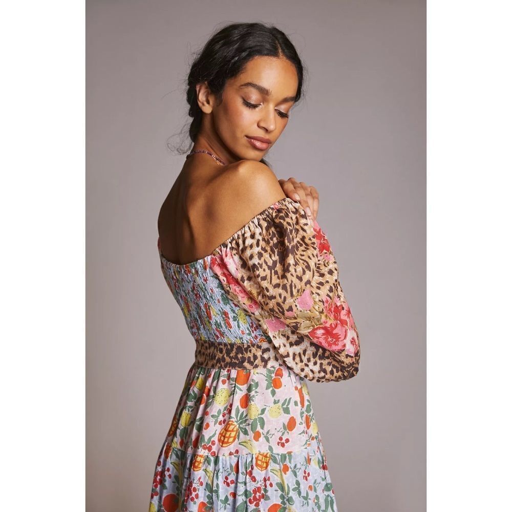 Anthropologie - Place Nationale Floral Linen Midi Dress - Picture 4 of 8